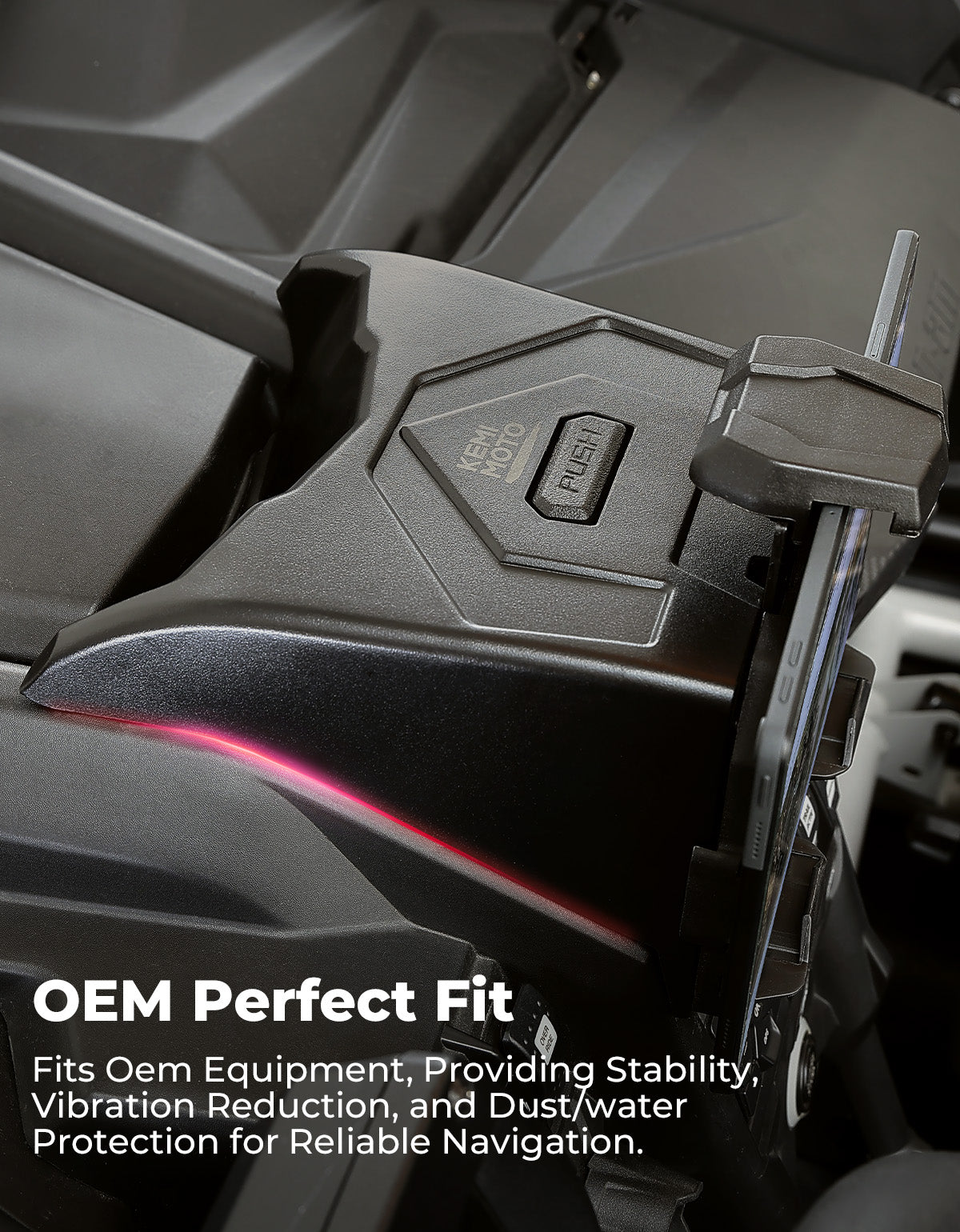 Photo of Tablet Holder With Storage Box for Can Am Maverick X3/Max by Kemimoto - Premium for UTVs / Side by Sides