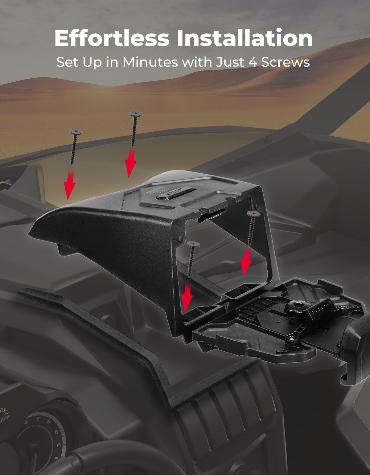 Photo of Tablet Holder With Storage Box for Can Am Maverick X3/Max by Kemimoto - Premium for UTVs / Side by Sides