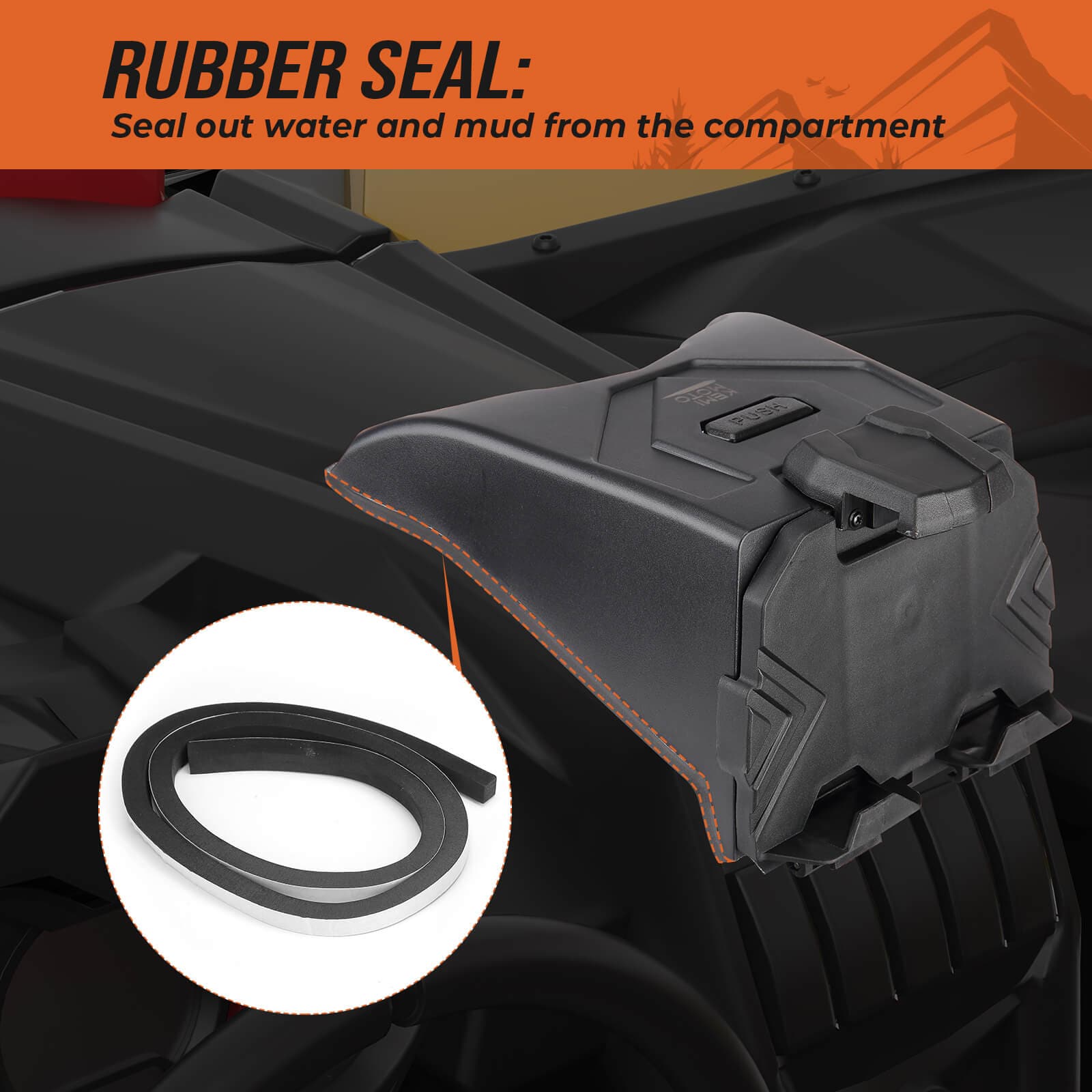 Photo of Tablet Holder & Spare Tire Carrier for Can-Am Maverick X3 by Kemimoto - Premium for UTVs / Side by Sides