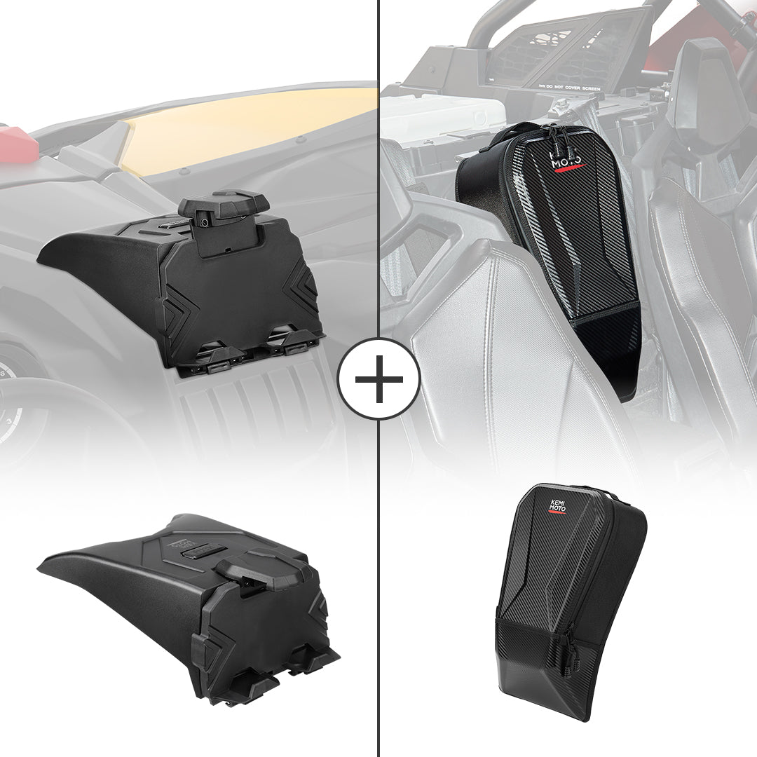 Photo of Tablet Holder & Storage Bag for Can-Am Maverick X3 by Kemimoto - Premium for UTVs / Side by Sides