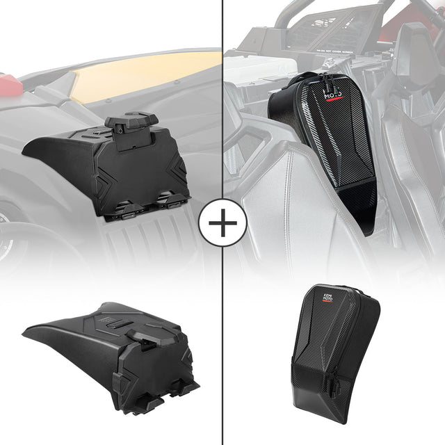 Photo of Tablet Holder & Storage Bag for Can-Am Maverick X3 by Kemimoto - Premium for UTVs / Side by Sides