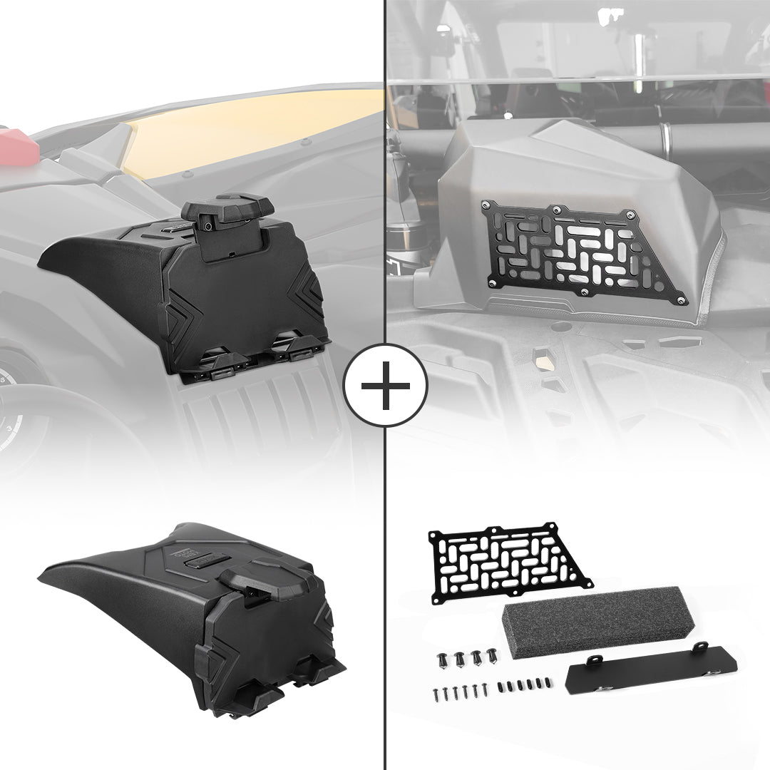 Photo of Navigation Storage Box and Holder & Noise Reduction Kit for Can-Am Maverick X3 by Kemimoto - Premium for UTVs / Side by Sides