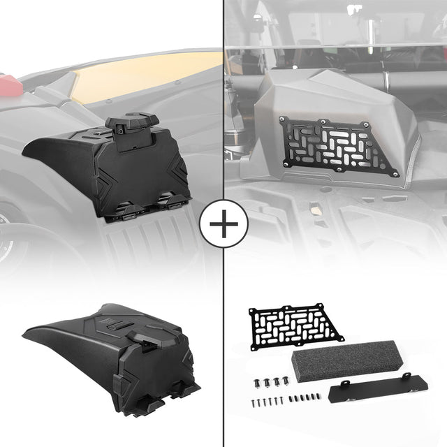 Photo of Navigation Storage Box and Holder & Noise Reduction Kit for Can-Am Maverick X3 by Kemimoto - Premium for UTVs / Side by Sides