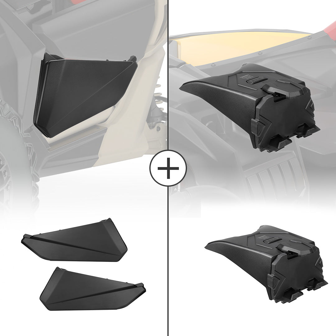 Photo of Tablet Holder & Front Lower Door Inserts Fit Can-Am Maverick X3 by Kemimoto - Premium for UTVs / Side by Sides