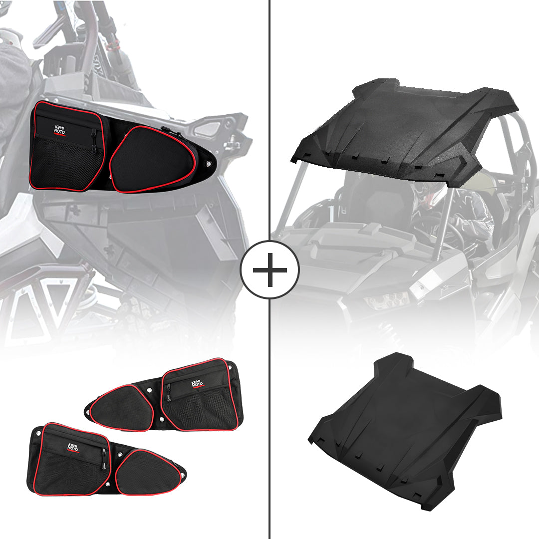 Photo of Kemimoto Front Side Door Bags and Sport Roof Top for Polaris RZR XP 1000 by Kemimoto - Premium for UTVs / Side by Sides