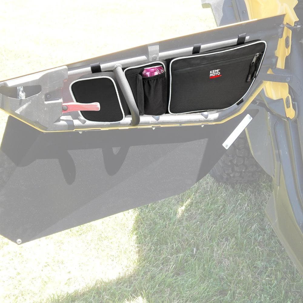 Photo of Rear View Side Mirrors & Door Strorage Bags for Can Am Maverick X3 by Kemimoto - Premium for UTVs / Side by Sides
