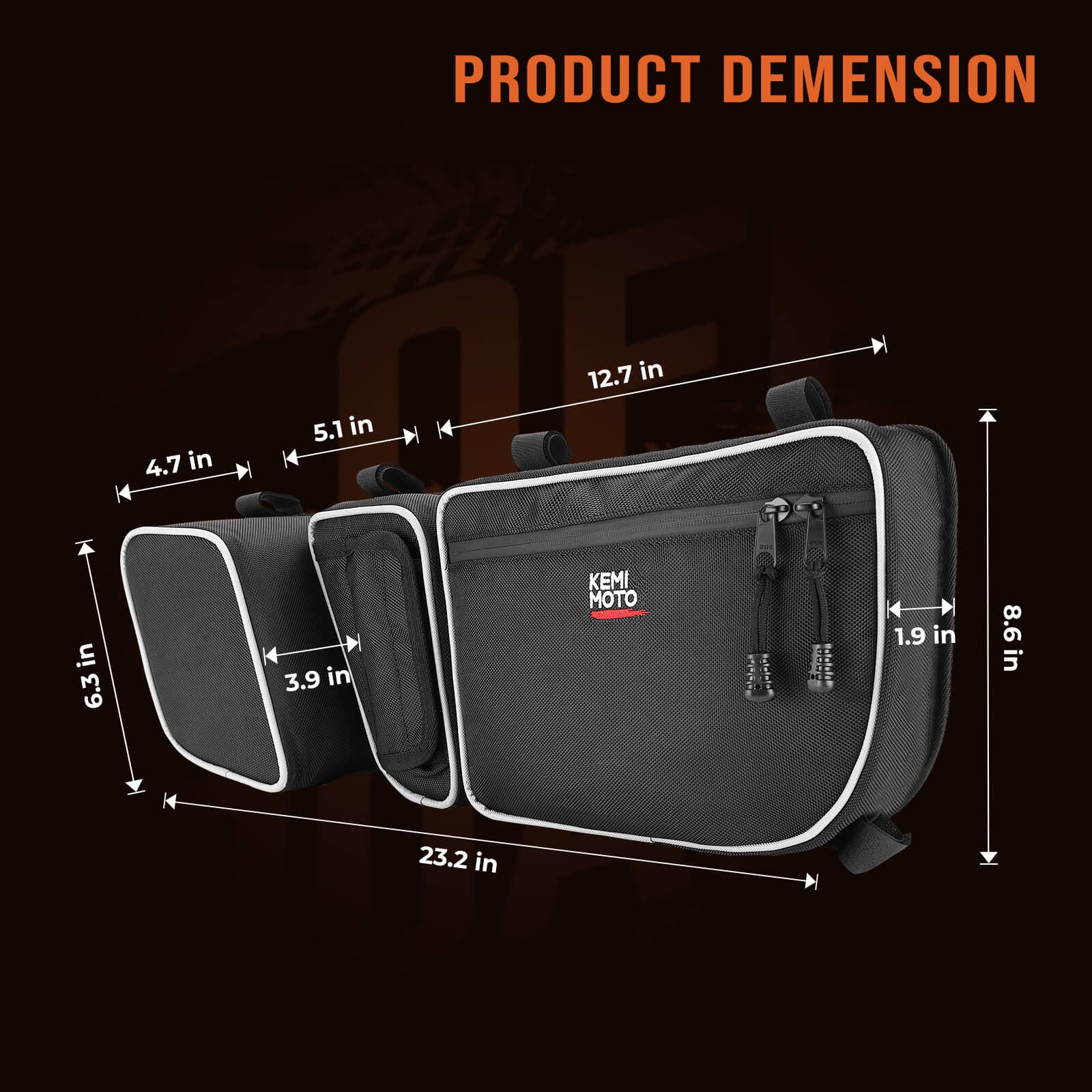 Photo of Tablet Holder & Front Door Strorage Bags for Can-Am Maverick X3 MAX by Kemimoto - Premium for UTVs / Side by Sides