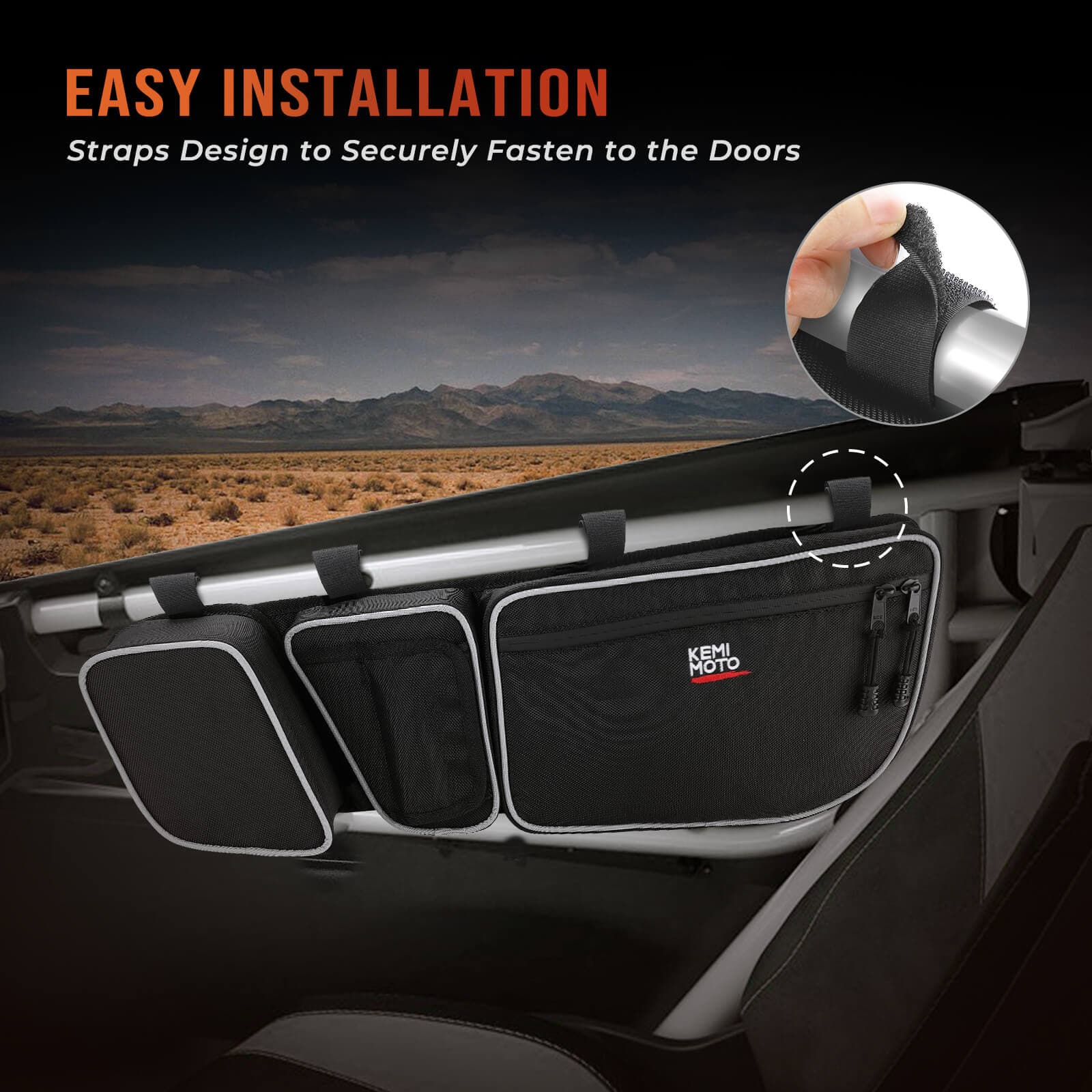 Photo of Tablet Holder & Front Door Strorage Bags for Can-Am Maverick X3 MAX by Kemimoto - Premium for UTVs / Side by Sides