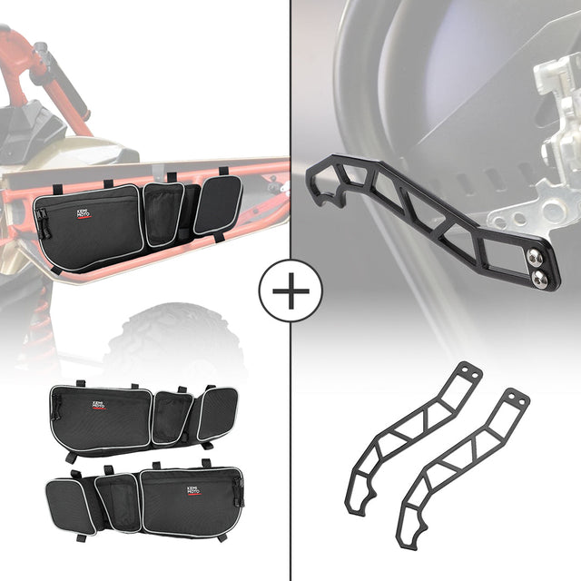 Photo of Kemimoto Front Door Bags & Door Handle for Can-Am Maverick X3 / X3 Max by Kemimoto - Premium for UTVs / Side by Sides
