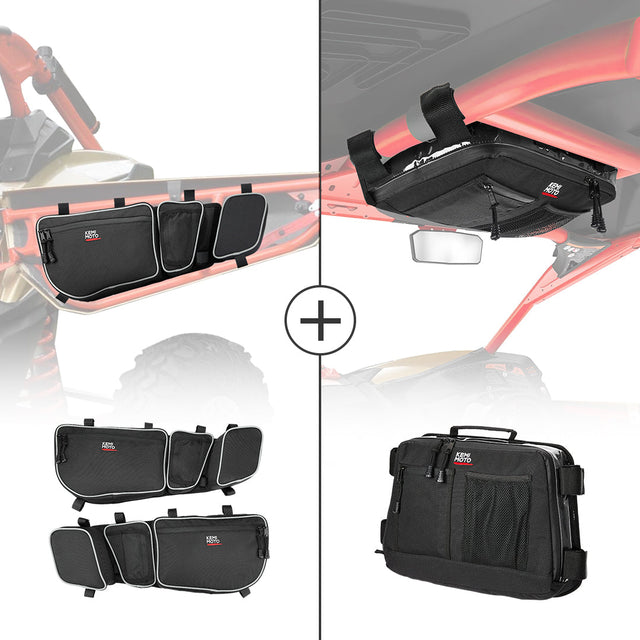 Photo of Kemimoto Front & Roof Storage Bags for Can-Am Maverick X3 by Kemimoto - Premium for UTVs / Side by Sides