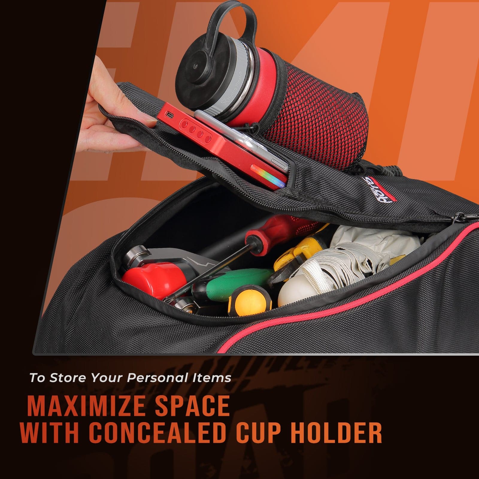 Photo of Kemimoto Heavy Duty Belts & Center Storage Bag For Can-Am Maverick X3 by Kemimoto - Premium for UTVs / Side by Sides