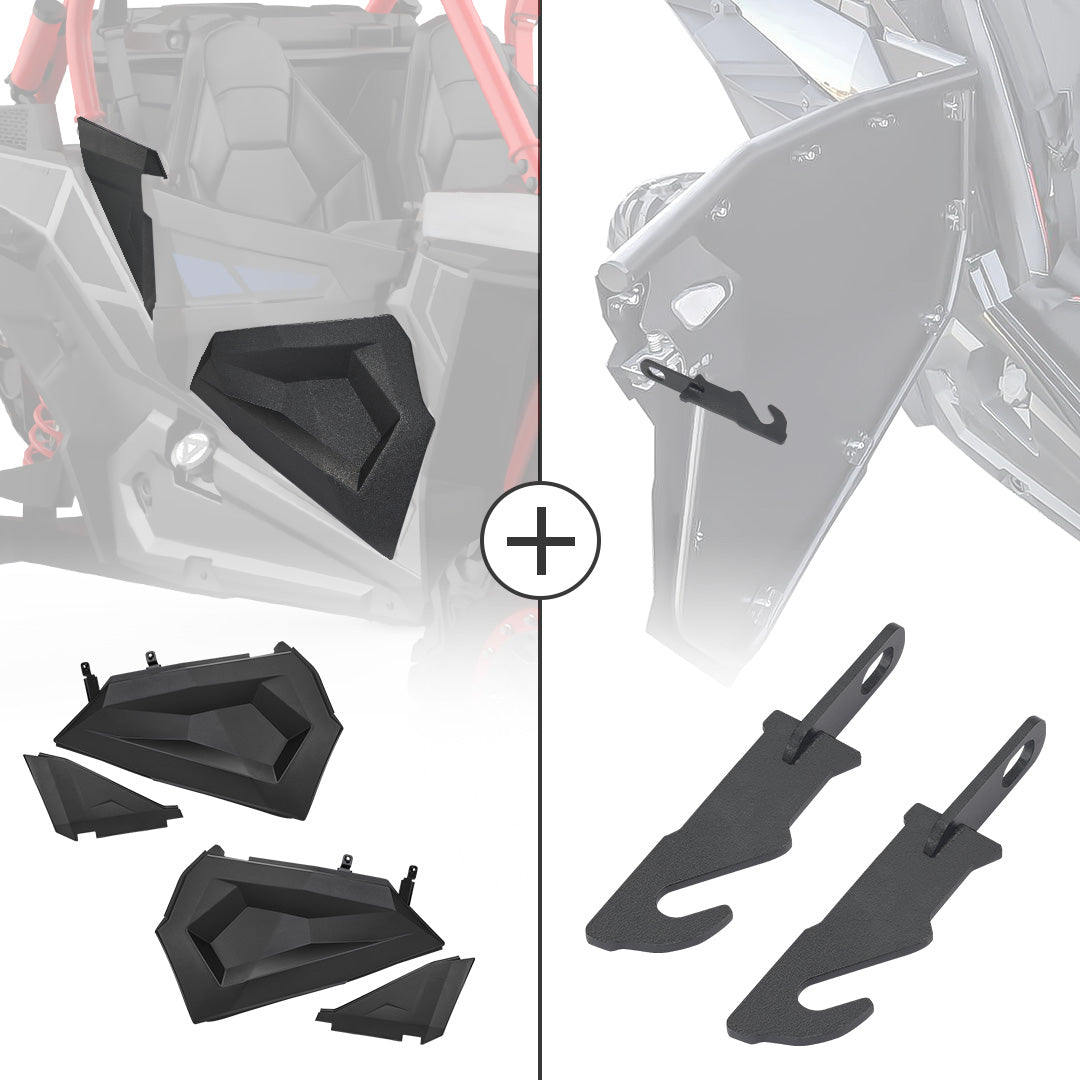 Photo of Lower Half Door and Door Latches Extender for Polaris RZR by Kemimoto - Premium for UTVs / Side by Sides