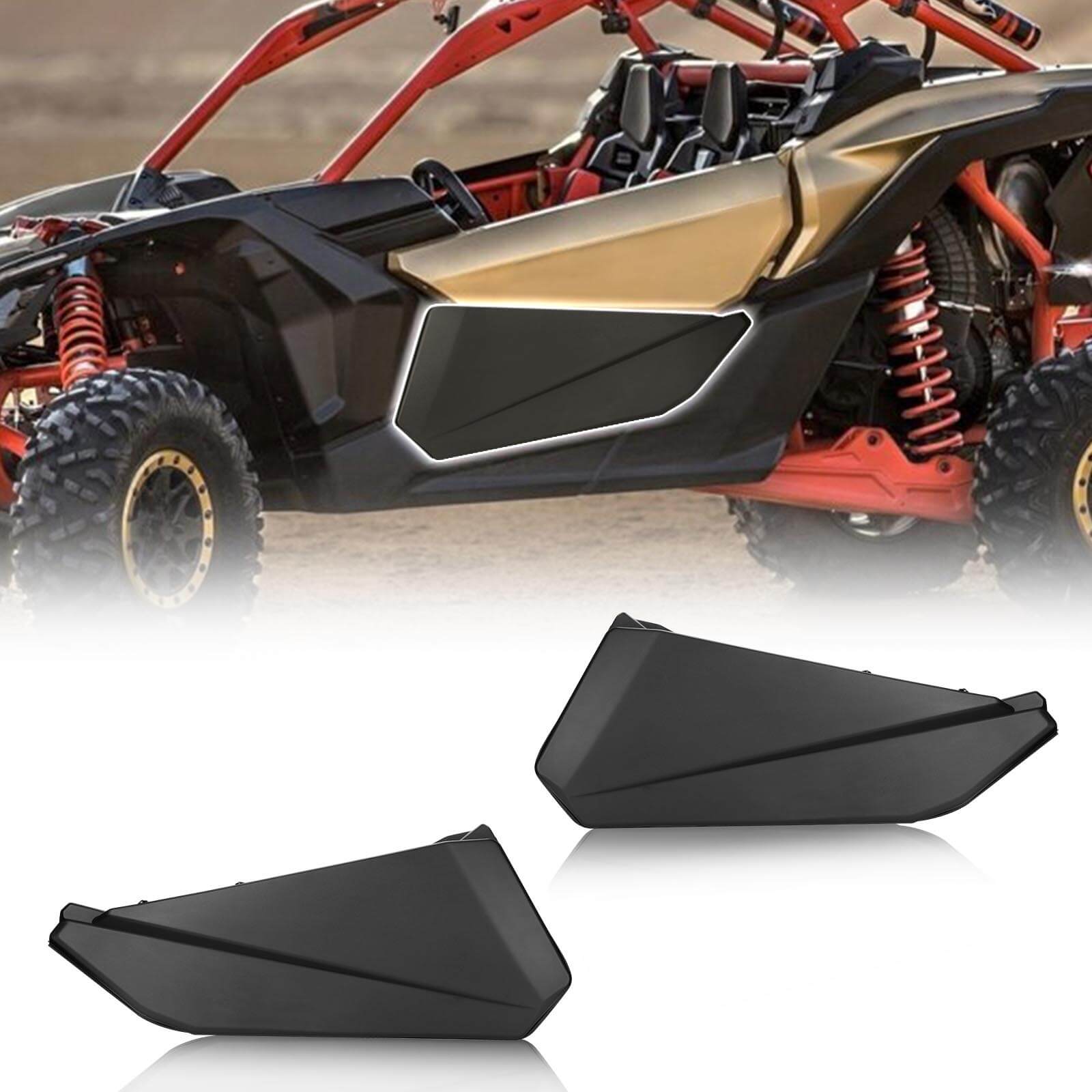 Photo of Front Lower Door Inserts & Mud Fender Flares for Can-Am Maverick X3 by Kemimoto - Premium for UTVs / Side by Sides