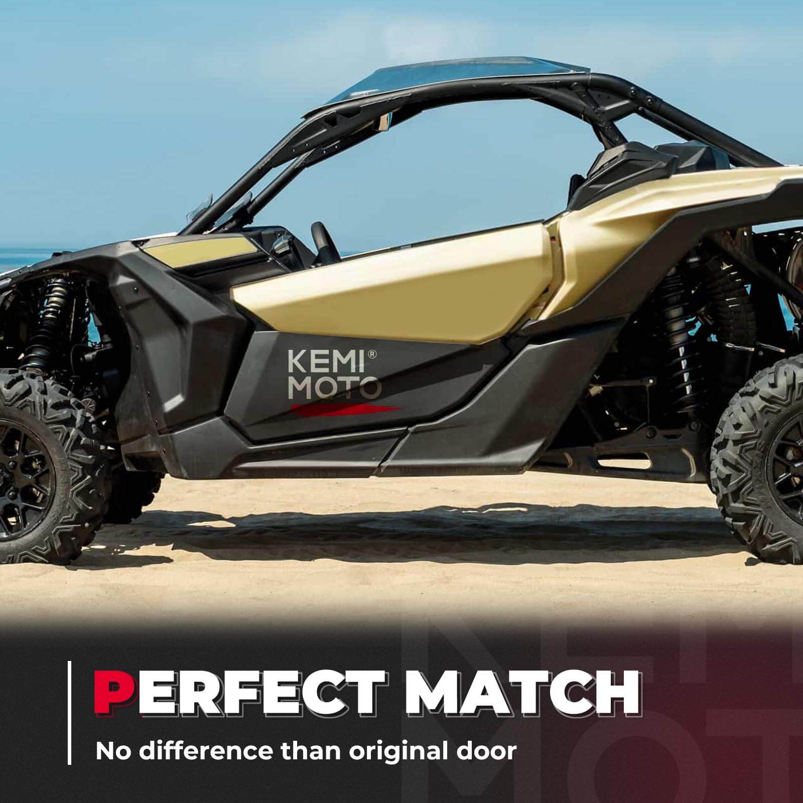 Photo of Front Lower Doors& Extended Fender Flares For Can-Am Maverick X3 by Kemimoto - Premium for UTVs / Side by Sides