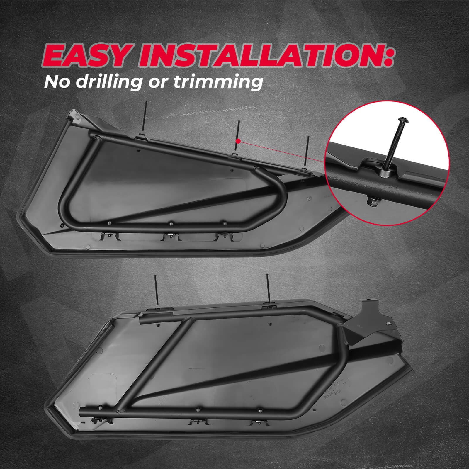 Photo of Lower Doors Panels & Door Strorage Bags For Can-Am Maverick X3 MAX by Kemimoto - Premium for UTVs / Side by Sides