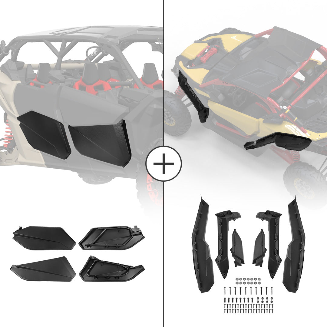 Photo of Door Panel & Mud Fender Flares For Can-Am Maverick X3 MAX by Kemimoto - Premium for UTVs / Side by Sides