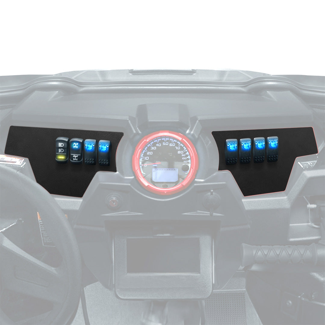 Photo of 2 Set 8 Switch Aluminum Dash Panel for Polaris RZR XP 1000 by Kemimoto - Premium for UTVs / Side by Sides