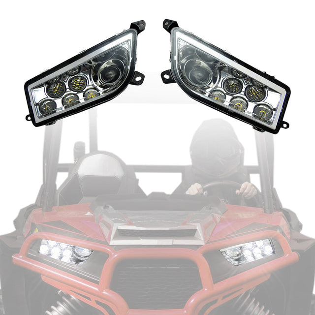 Photo of LED Headlight 30W for Polaris RZR XP 1000/Turbo/S 900 2014-2023 by Kemimoto - Premium for UTVs / Side by Sides