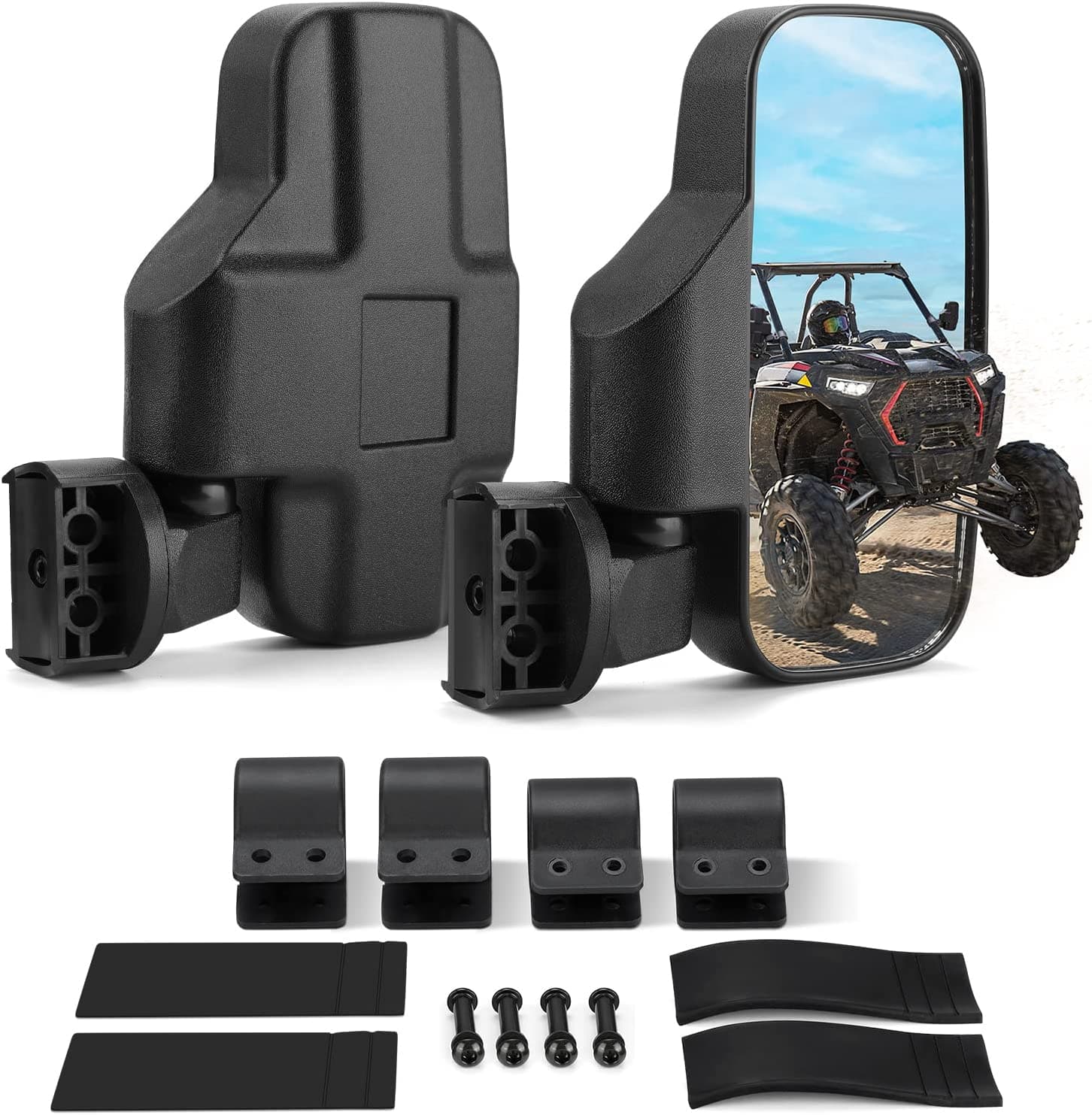 Photo of UTV 1.75"-2" Side View High Impact Convex Mirror for Can-am/Mule/Ranger/RZR by Kemimoto - Premium for UTVs / Side by Sides