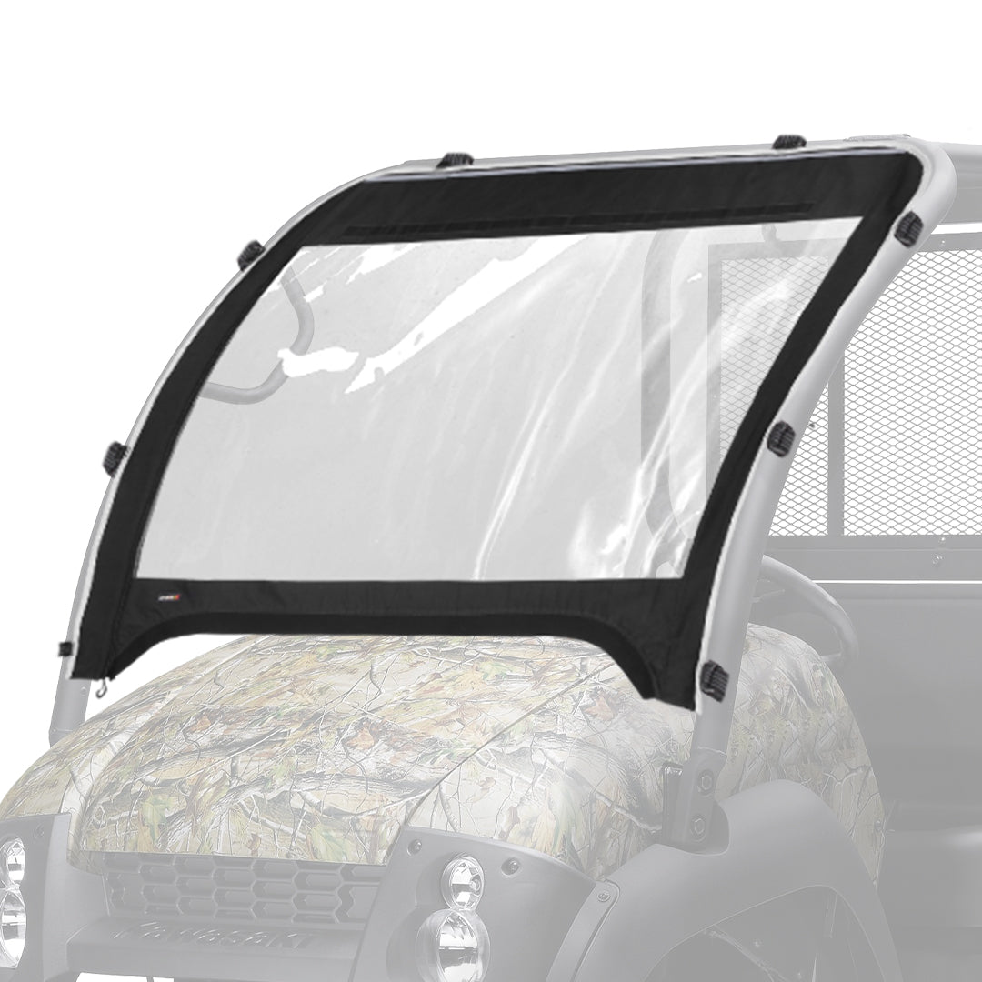 Photo of 600D Oxford Fabric Front Windshield for Kawasaki Mule 610 600 SX 600 by Kemimoto - Premium for UTVs / Side by Sides