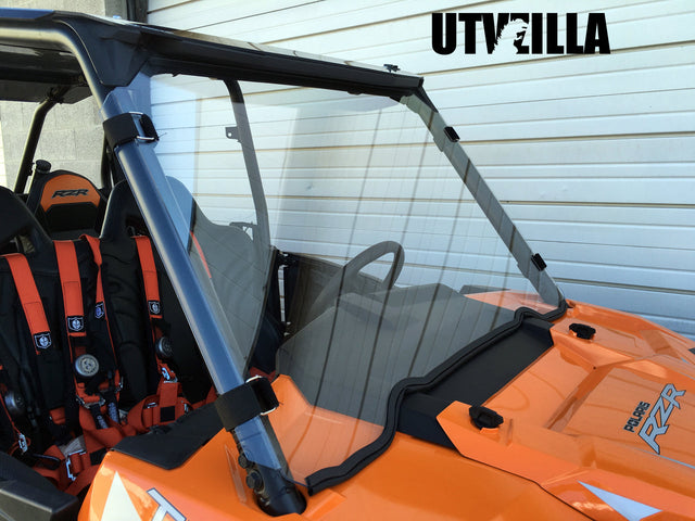 Photo of Full Polycarbonate Windshield with Quick Straps for RZR 900, 1000, TURBO (upgrade options) by UTVZILLA - Premium for UTVs / Side by Sides