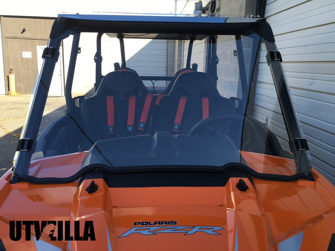 Photo of Full Polycarbonate Windshield with Quick Straps for RZR 900, 1000, TURBO (upgrade options) by UTVZILLA - Premium for UTVs / Side by Sides
