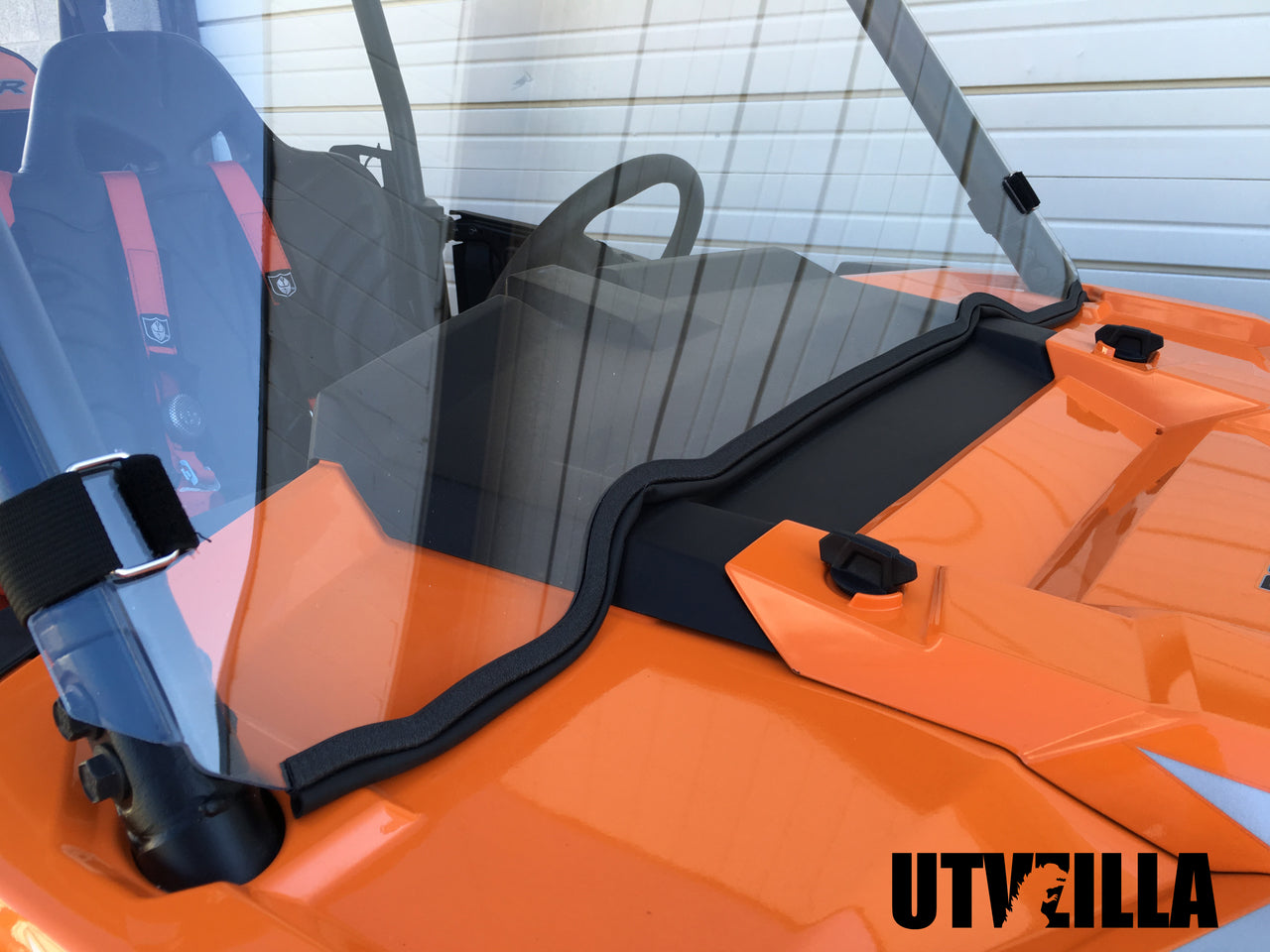 Photo of Full Polycarbonate Windshield with Quick Straps for RZR 900, 1000, TURBO (upgrade options) by UTVZILLA - Premium for UTVs / Side by Sides