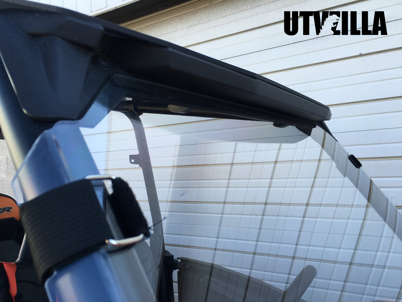 Photo of Full Polycarbonate Windshield with Quick Straps for RZR 900, 1000, TURBO (upgrade options) by UTVZILLA - Premium for UTVs / Side by Sides