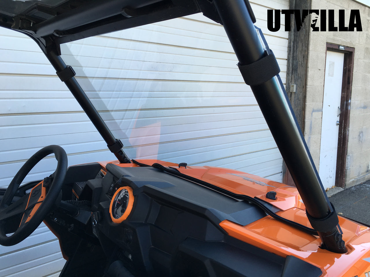 Photo of Full Polycarbonate Windshield with Quick Straps for RZR 900, 1000, TURBO (upgrade options) by UTVZILLA - Premium for UTVs / Side by Sides
