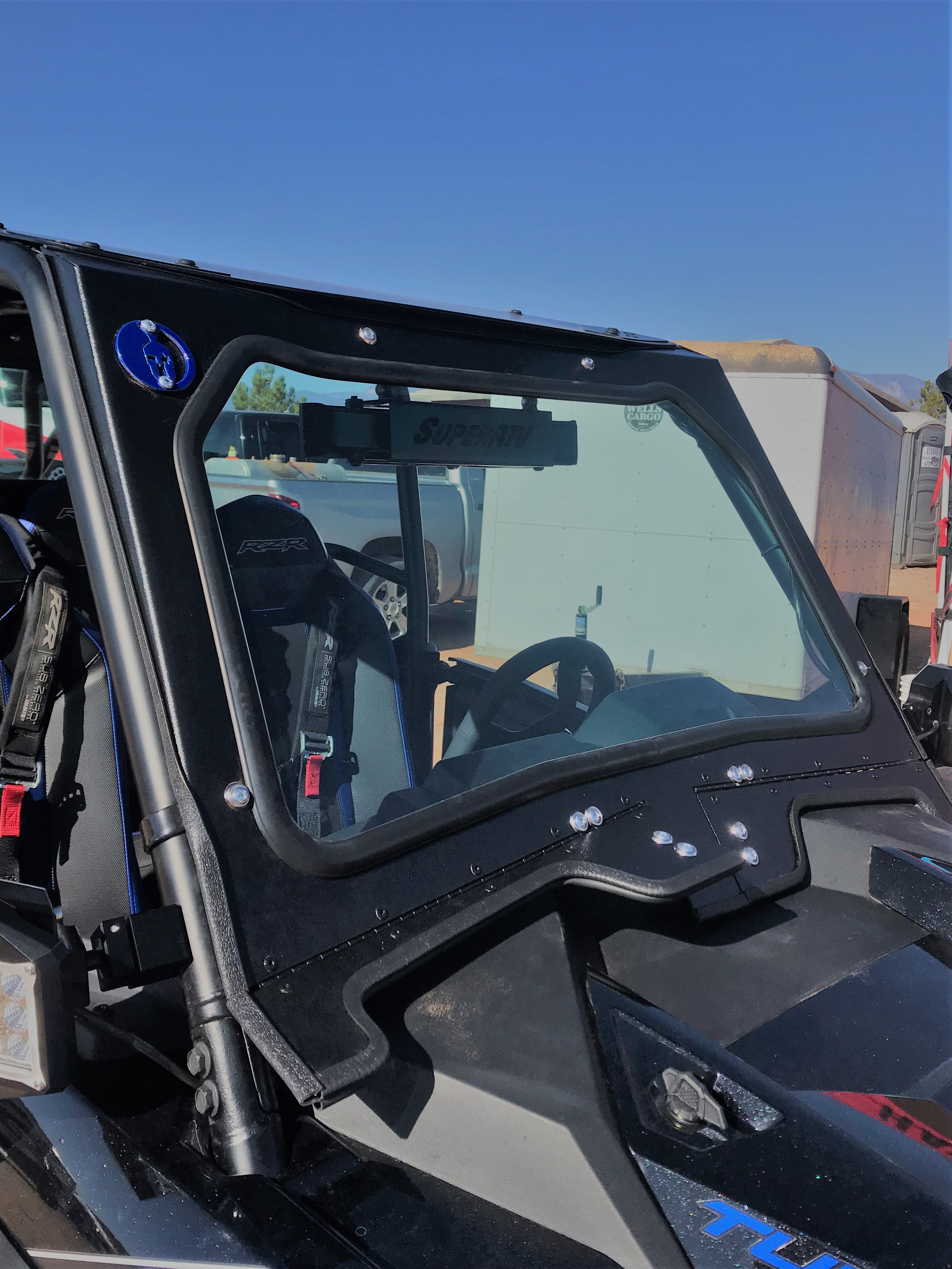 Photo of POLARIS RZR TURBO S FRONT WINDSHIELD 2018+ by Dirt Warrior Accessories - Premium Windshields for UTVs / Side by Sides