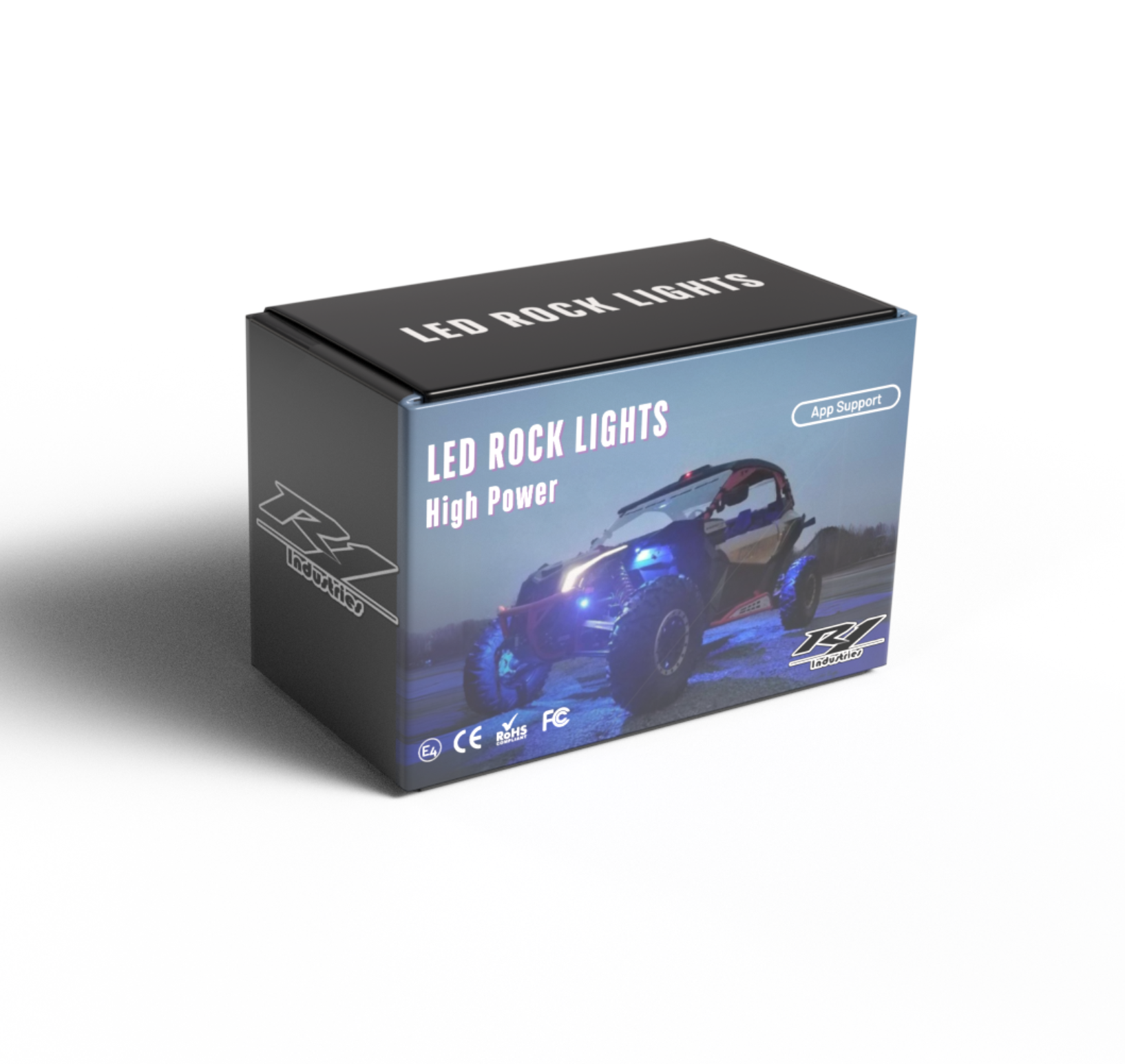 Photo of R1 Industries Rock Light Kit (4-Pod) by R1 Industries - Premium LED Light Whips & Rock Lights for UTVs / Side by Sides