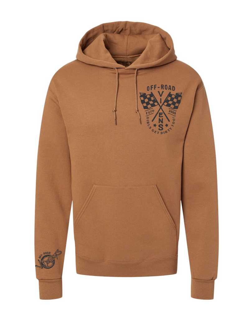 Photo of Finish Line Unisex Pullover Hoodie by OFF-ROAD VIXENS CLOTHING CO. - Premium Apparel & Accessories for UTVs / Side by Sides