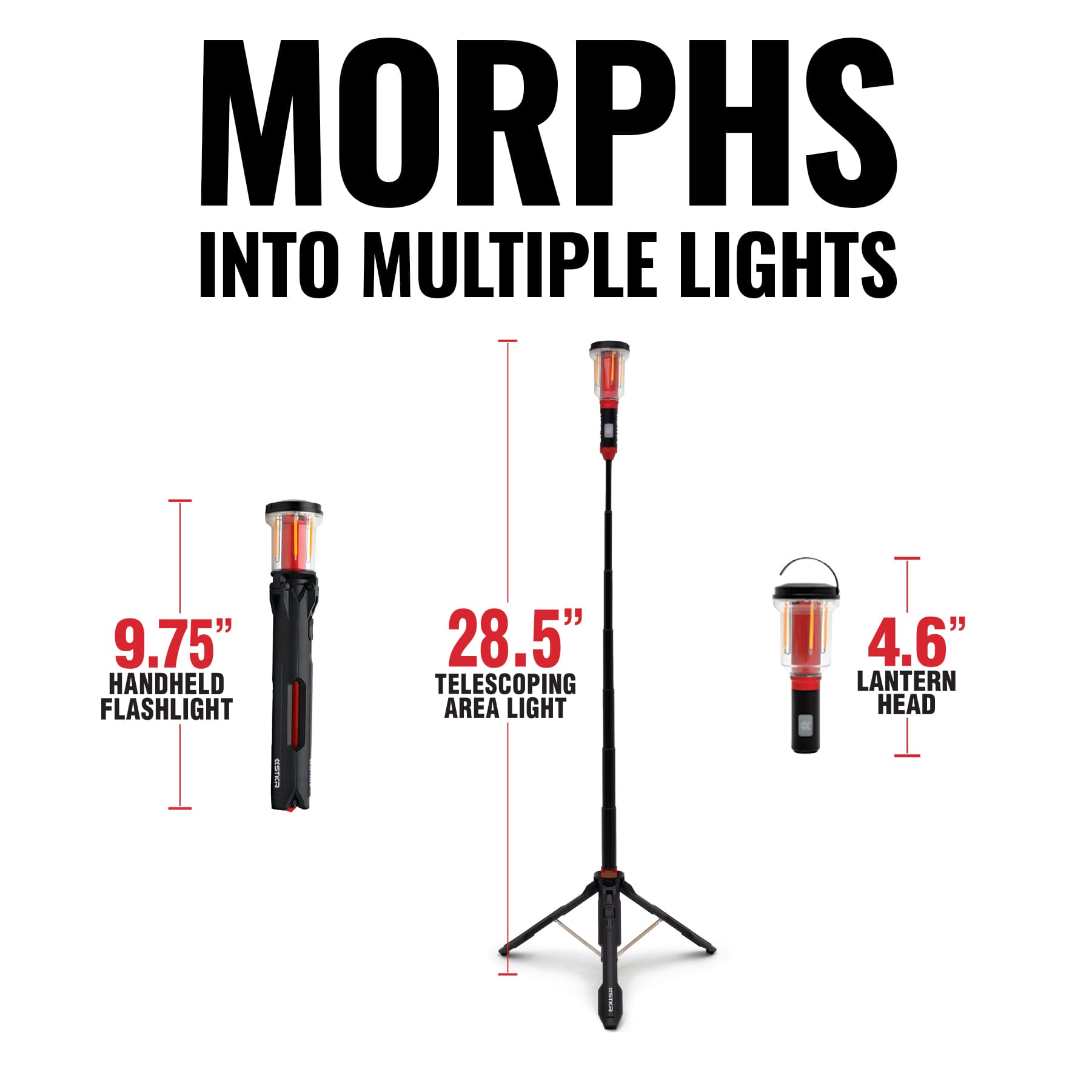 Photo of FLi-MORPHE 28" Telescoping Lantern & Flashlight by STKR Concepts - Premium Telescoping Light for UTVs / Side by Sides