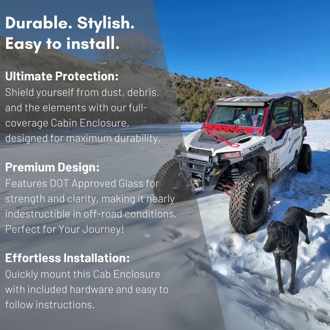 Photo of Polaris General 4-Seater Full Cab Enclosure (2017+) by Dirt Warrior Accessories - Premium Cab Enclosures for UTVs / Side by Sides