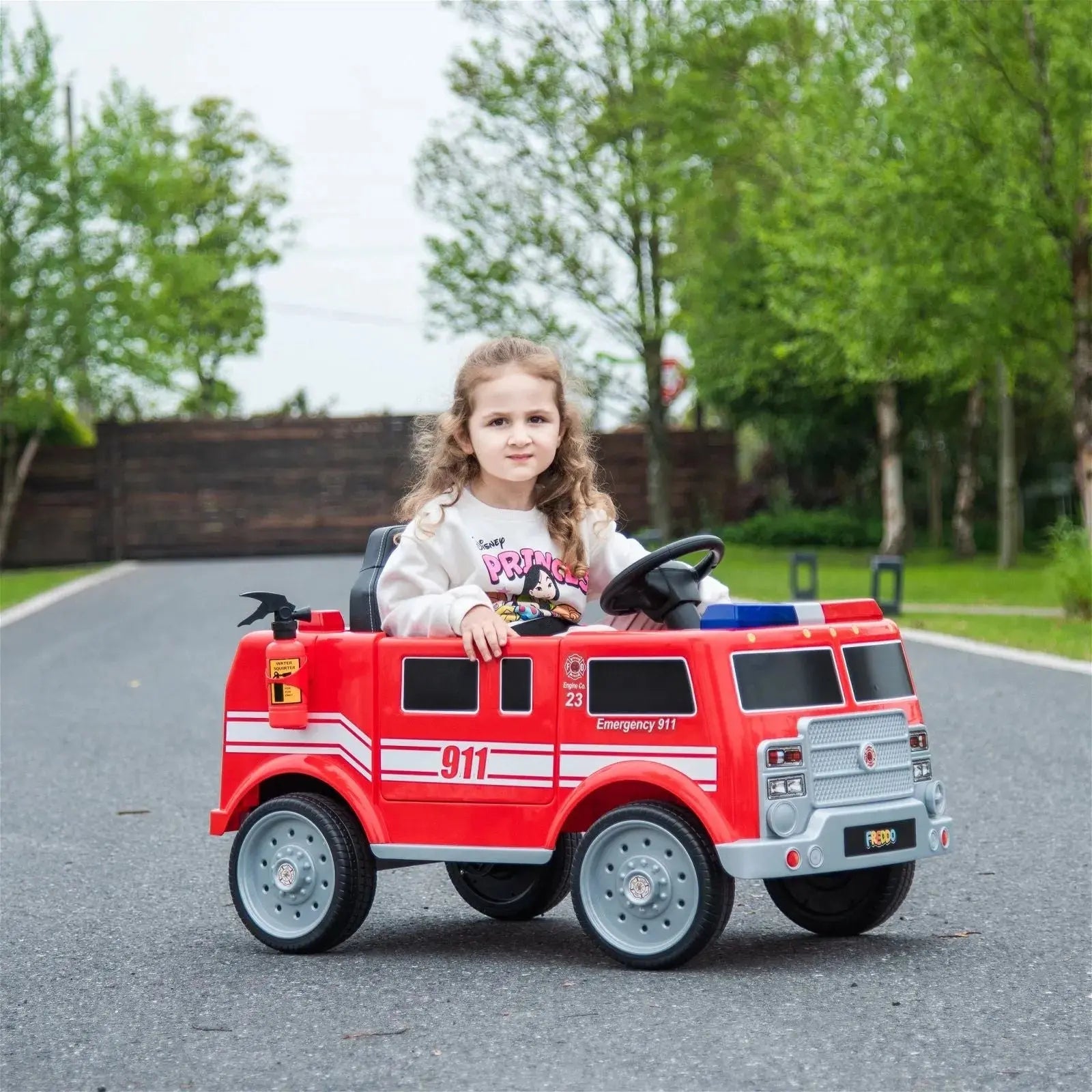 Photo of 12V Freddo Fire Truck 1 Seater Ride on by Freddo Toys - Premium Ride On Cars for UTVs / Side by Sides