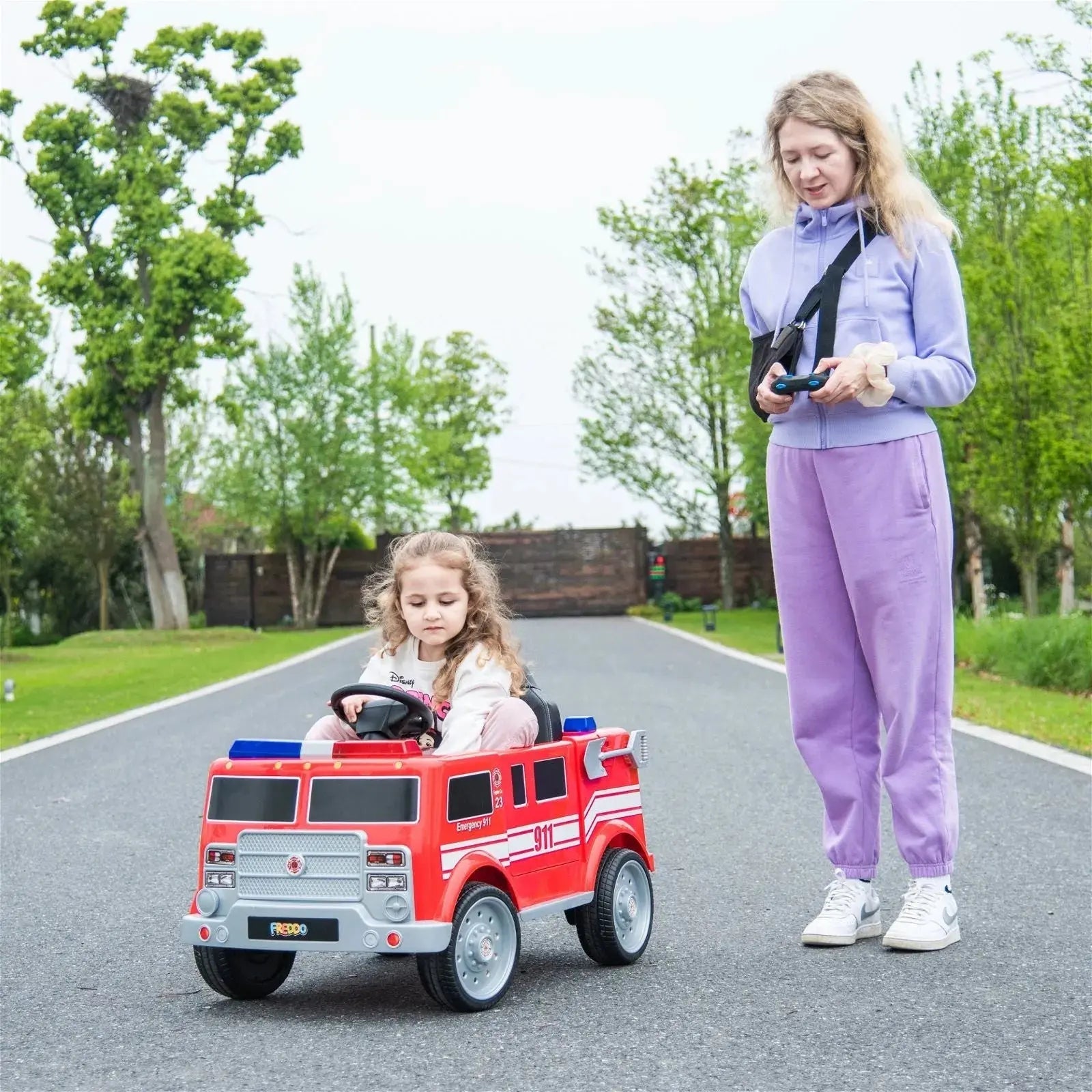 Photo of 12V Freddo Fire Truck 1 Seater Ride on by Freddo Toys - Premium Ride On Cars for UTVs / Side by Sides