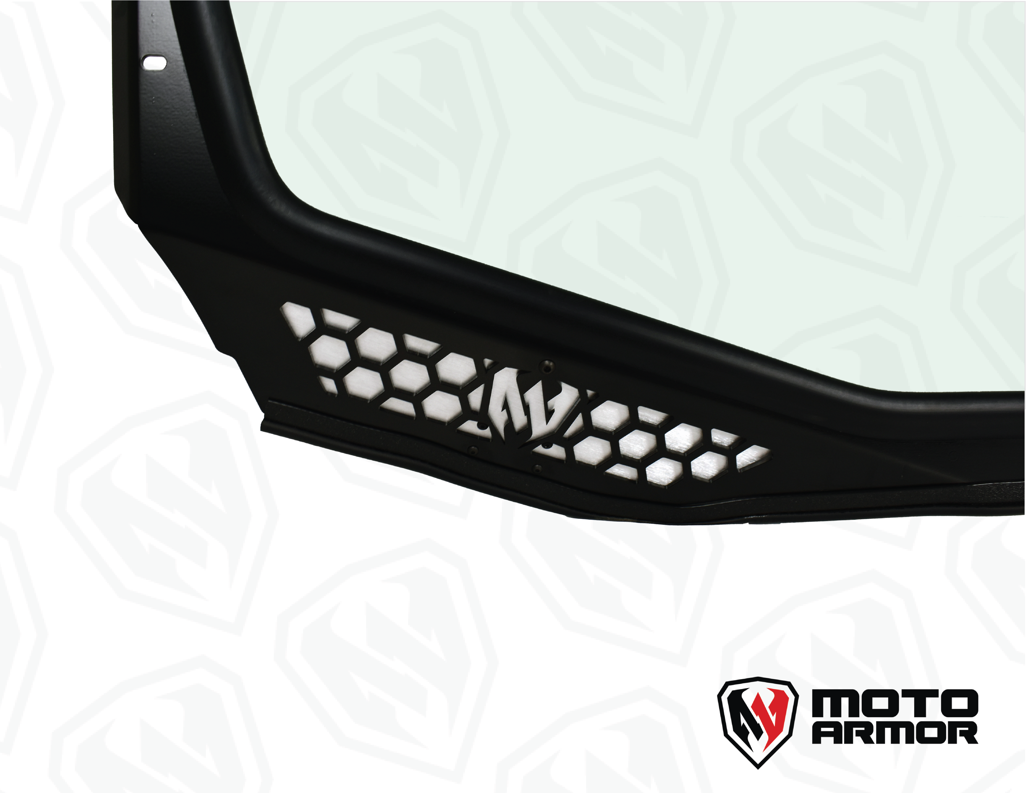 Photo of Maverick "R" Vented Glass Windshield with Wipers by Moto Armor - Premium for UTVs / Side by Sides