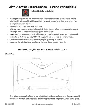 Kawasaki Teryx KRX 1000 Full Glass Windshield (2020+)