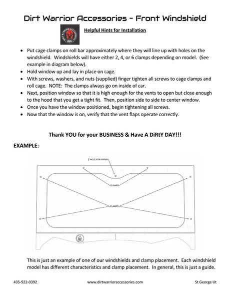 Kawasaki Teryx KRX 1000 Full Glass Windshield (2020+)