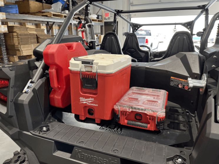 Photo of Kawasaki KRX Rotopax Mount by AJK Offroad - Premium for UTVs / Side by Sides