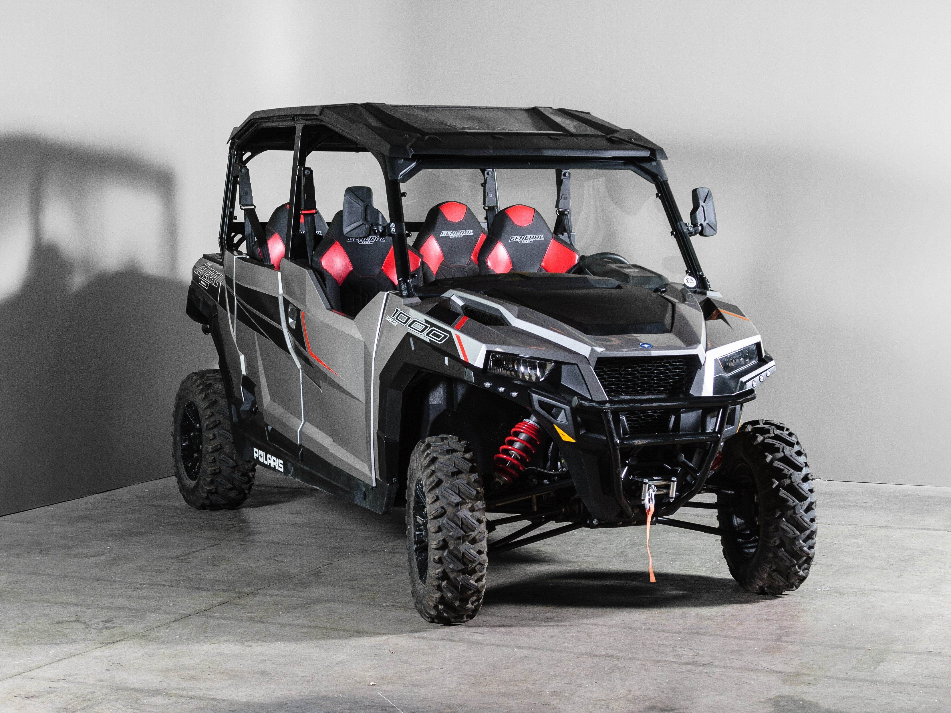Photo of TK00801 POLARIS GENERAL WITH PRO FIT FRAME FULL UTV WINDSHIELD - STANDARD 3/16" by TerraRider UTV Windshields & Accessories - Premium for UTVs / Side by Sides