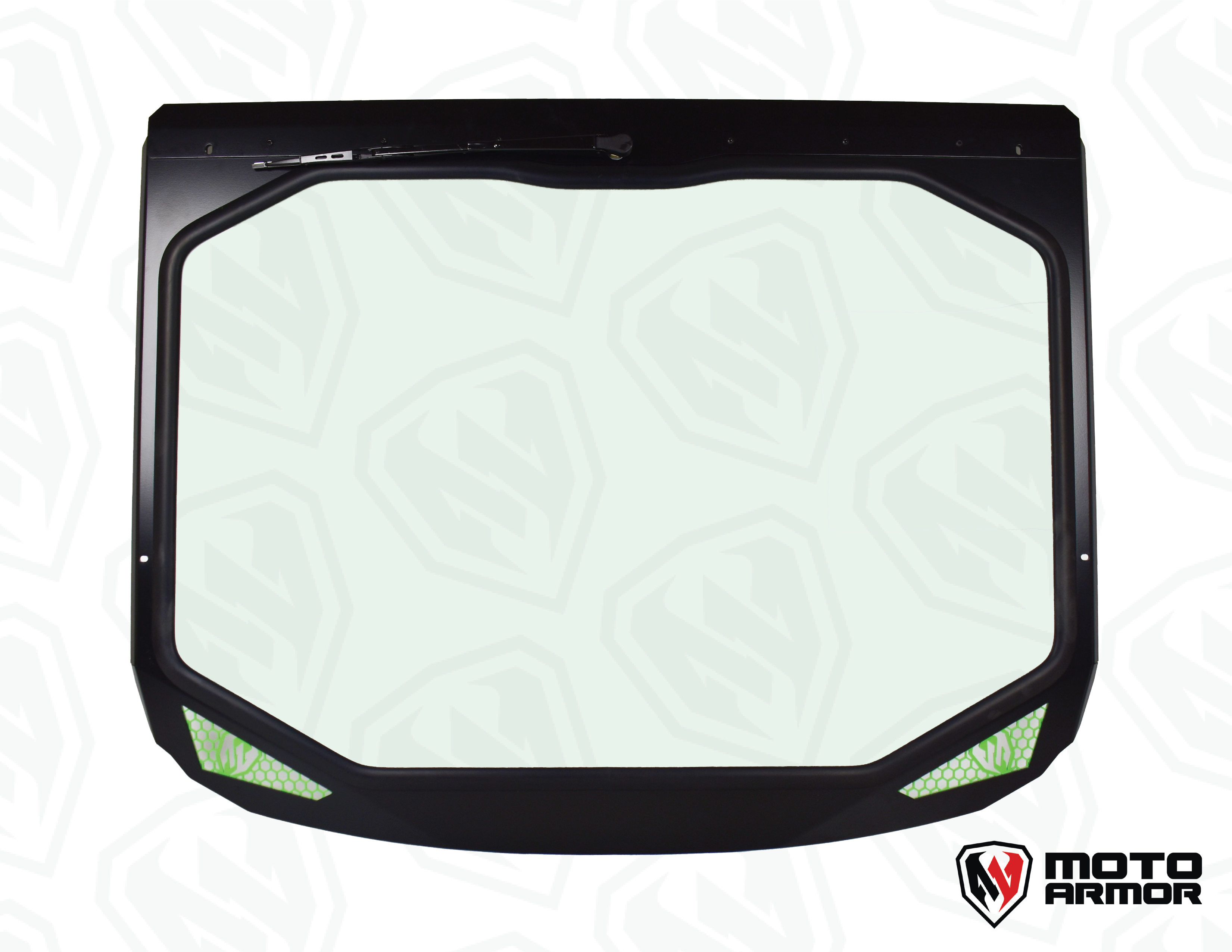Photo of Kawasaki H2 Full Glass Windshield by Moto Armor - Premium for UTVs / Side by Sides