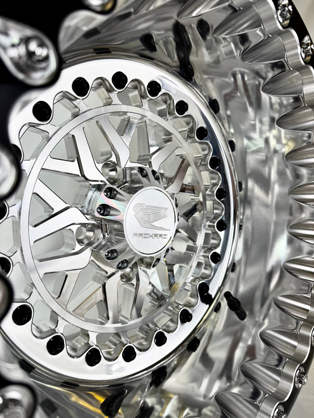 Photo of Apollo - FF Forged Polished Beadlock - Silver RZR Pro R 5x4.5 by Packard Performance Dealer - Premium Wheels for UTVs / Side by Sides