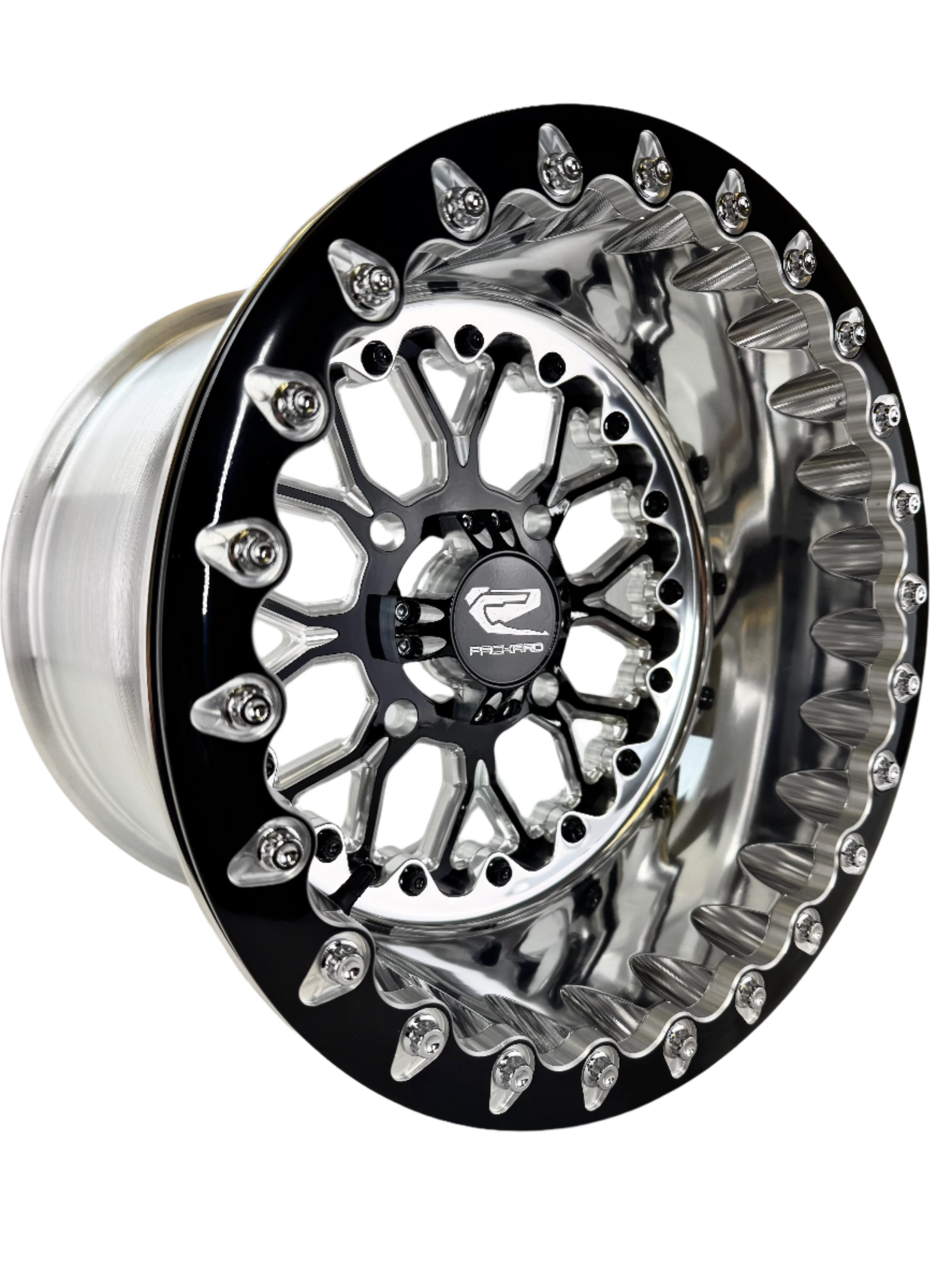 Wishbone - FF Forged Polished Beadlock - Gloss Black 4x110