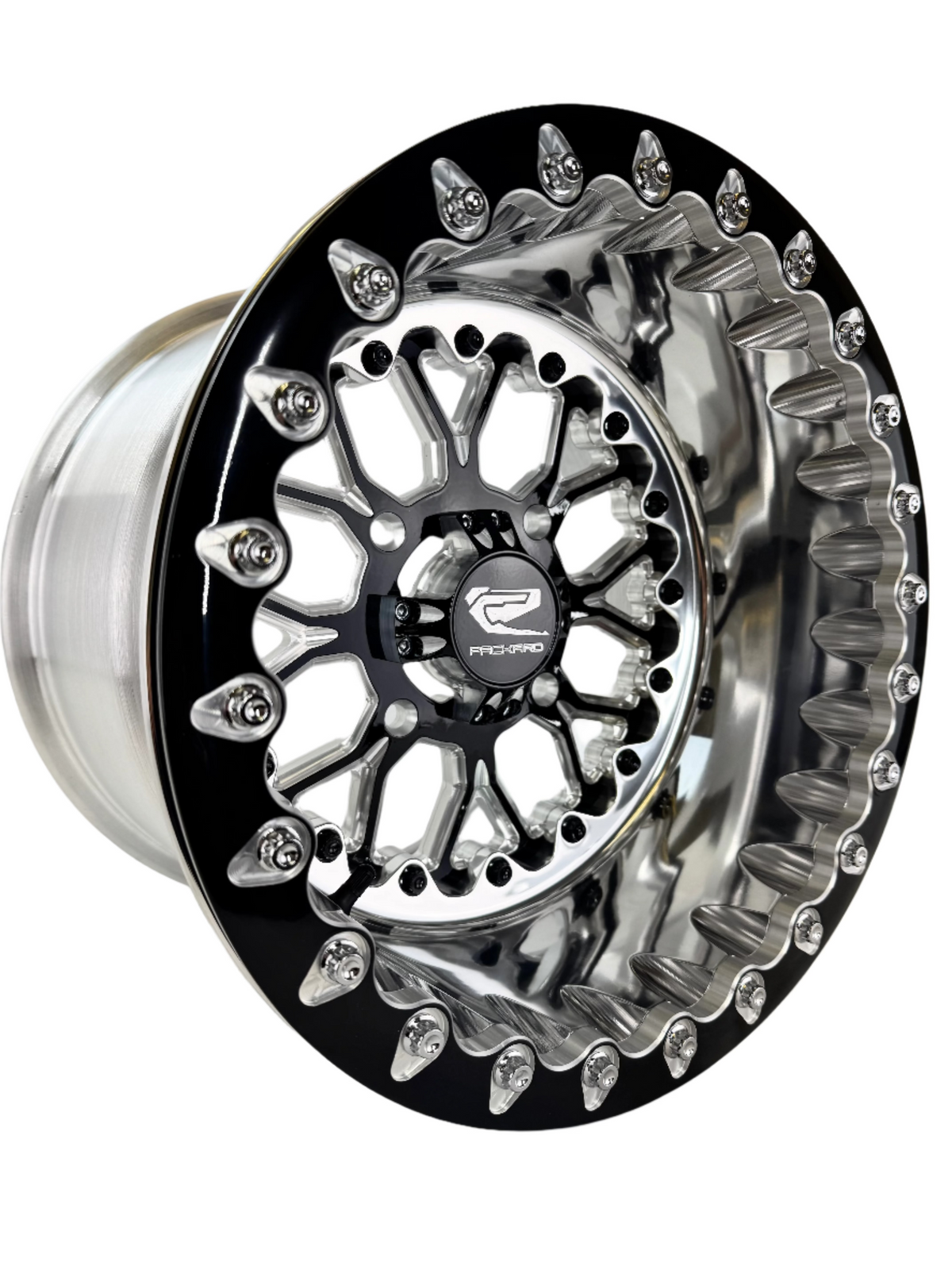 Wishbone - FF Forged Polished Beadlock - Gloss Black 4x110 UTV Wheel