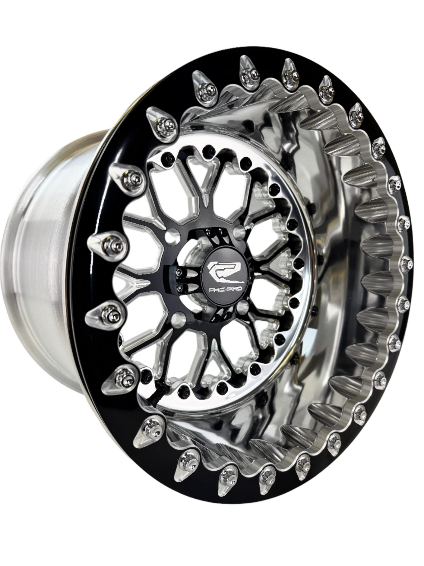 Wishbone - FF Forged Polished Beadlock - Gloss Black 4x110 UTV Wheel
