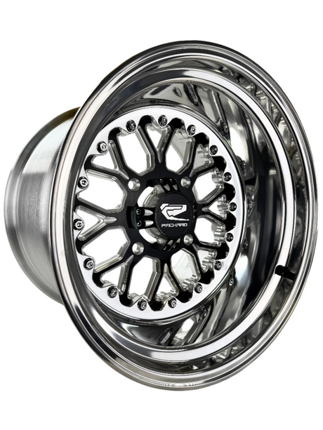 Wishbone FF Forged UTV Wheel Set - Gloss Black & Polished