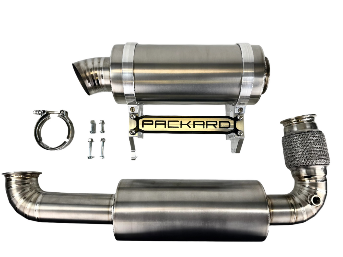 Packard Performance 3” Titanium Turbo Back Exhaust (Dual Muffler)