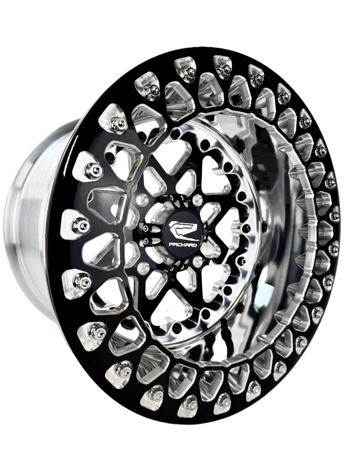 V2 Super Star - FF Forged Polished Beadlock Wheel - Gloss Black