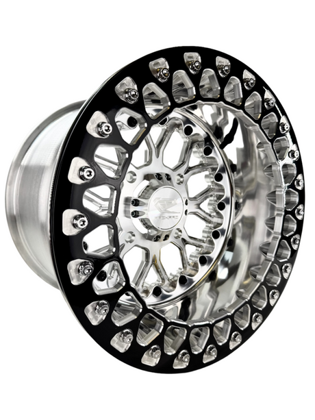 Wishbone - FF Forged Polished Beadlock - Silver 4x110